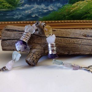 Extremely Rare Vintage Silpada Raw Stone Bracelet 2004 Beautiful